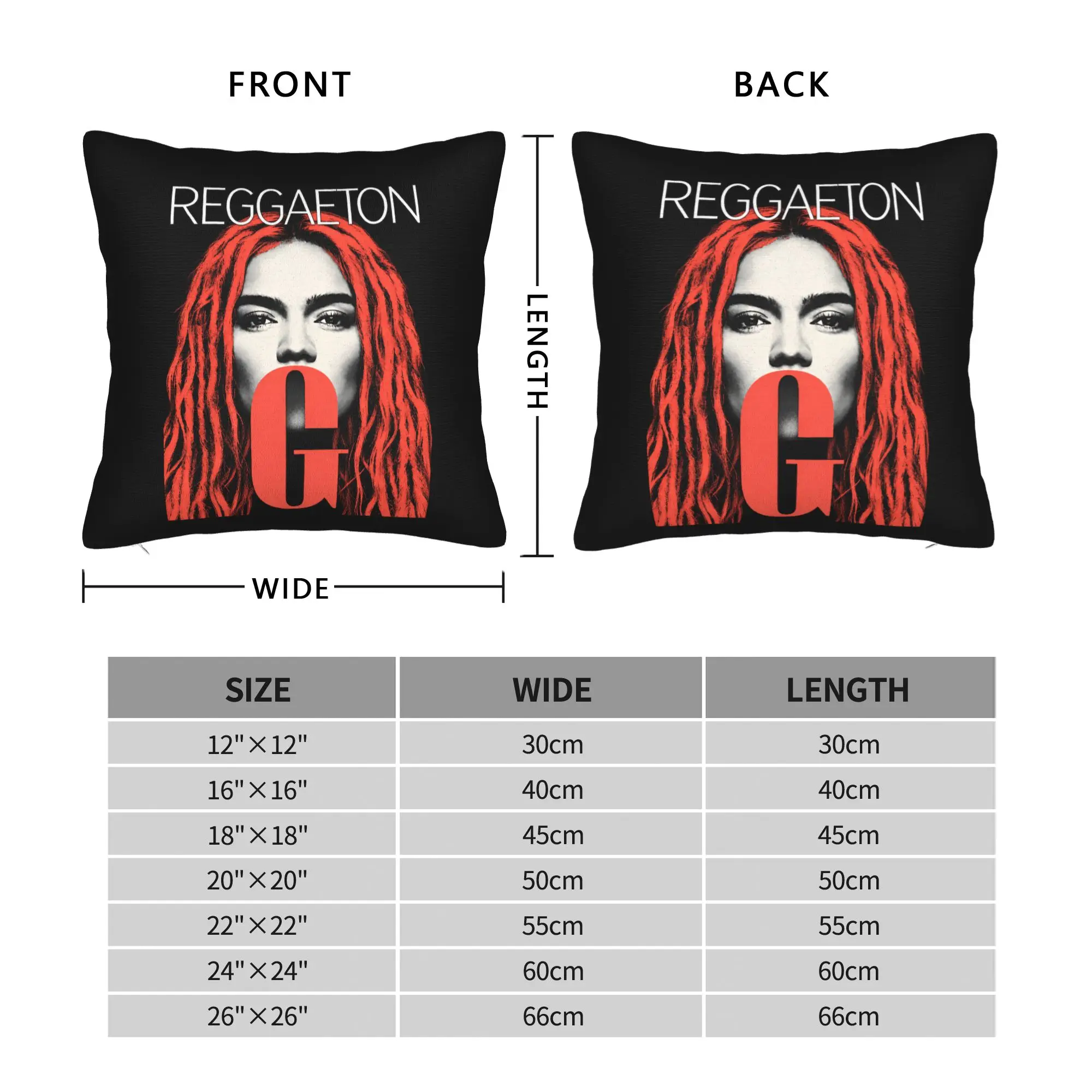 Karol G Red Dreadlocks Poster Pillow Case  Custom Pillow Cover Kawaii Pillowcases For Couch Sofa Bedroom