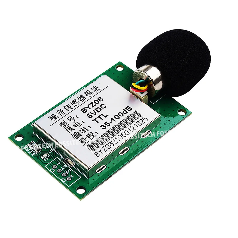 BYZ08 Noise Sensor Module 5V/12V TTLL RS485 Output Industrial Environmental Noise Detector Module BYZ-08 Sound Decibel Meter