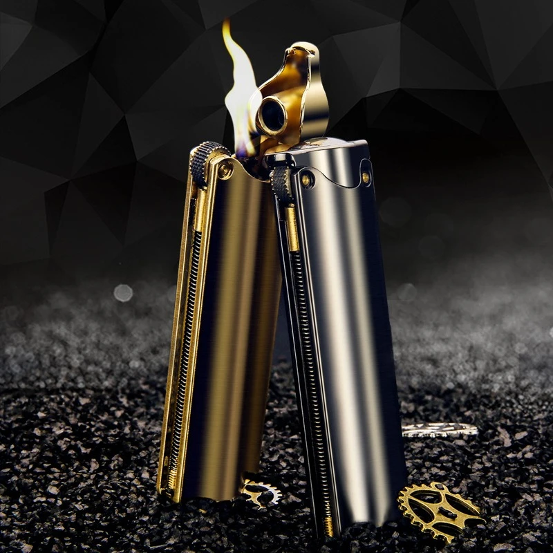 

Baicheng lighter creative retro brushed metal flint grinding wheel personalized men lighters personalized