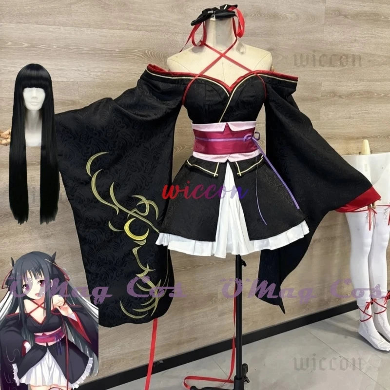 

Anime Unbreakable Machine-Doll Yaya Cosplay Costume Kimono Dress 80cm Wig Victorian Style Maid Outfit Party Role Play For Woman