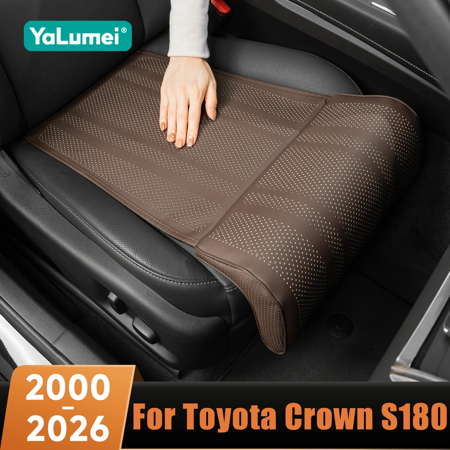 

Универсальная кожаная подушка-удлинитель для ног на автомобильное сиденье для Toyota Crown S180 2000-2026 гг.