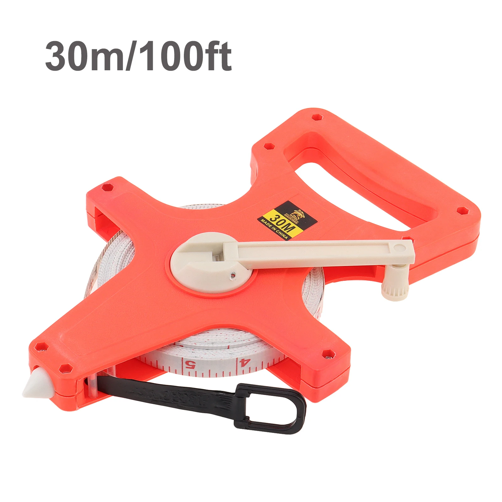 30m/ 50m/ 100m Portable Retractable Tape Measure ABS Double-Sided Nylon Metric and Imperial Scale Shelf Ruler Measuring Tools