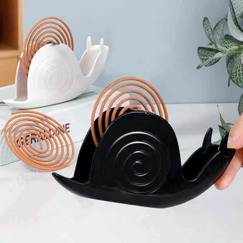 Snail Shape Mosquito Coil Incense Holder Shelf Retro Unique Coil Vertical Stand Support Base Cute Ornament For Home Living Room