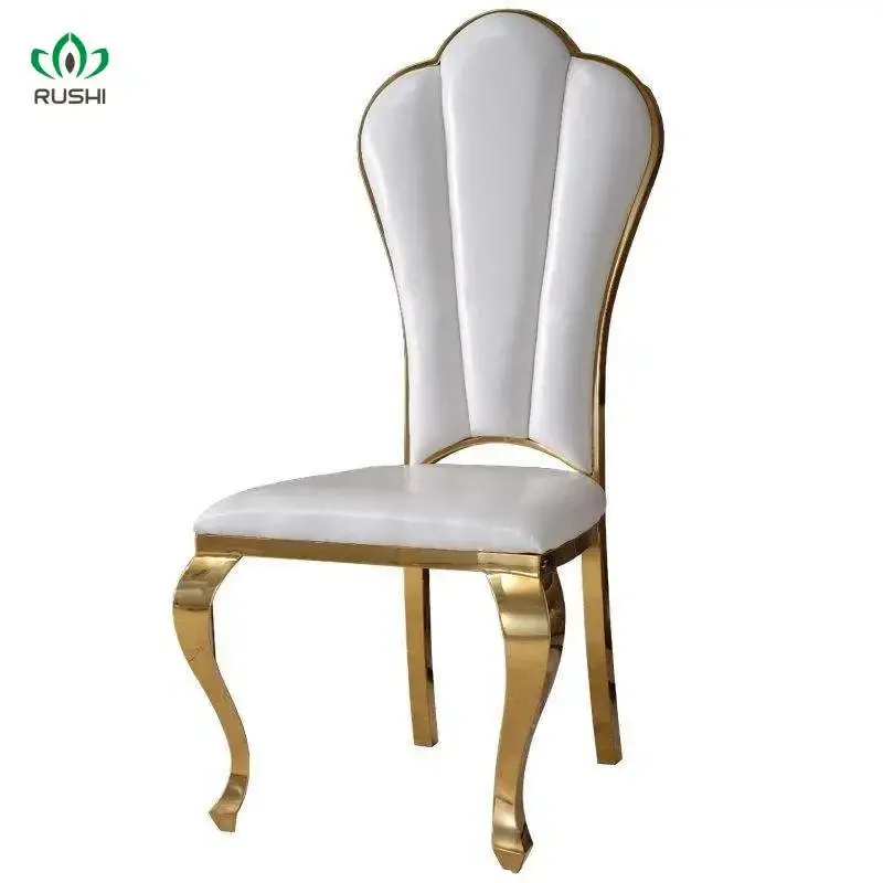 Stainless Steel Dining Chair Fashion Hotel Metal Dining Chairs Modern Home Light Luxury Negotiation Chair Living Room Furniture