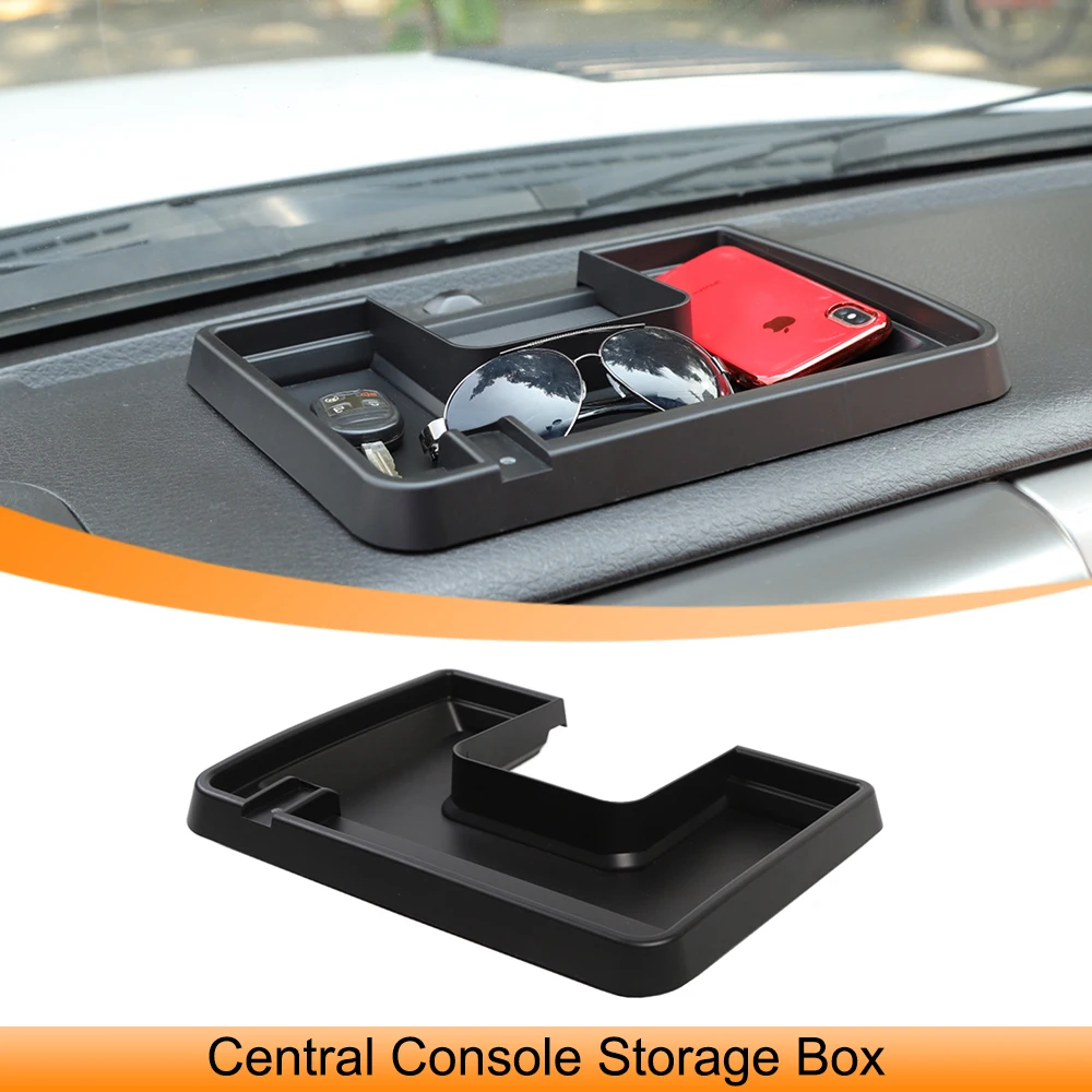 Car Central Console Storage Box Organizer Container for Ford Raptor F-150 2009 2010 2011 2012 2013 2014 Interior Accessory Black