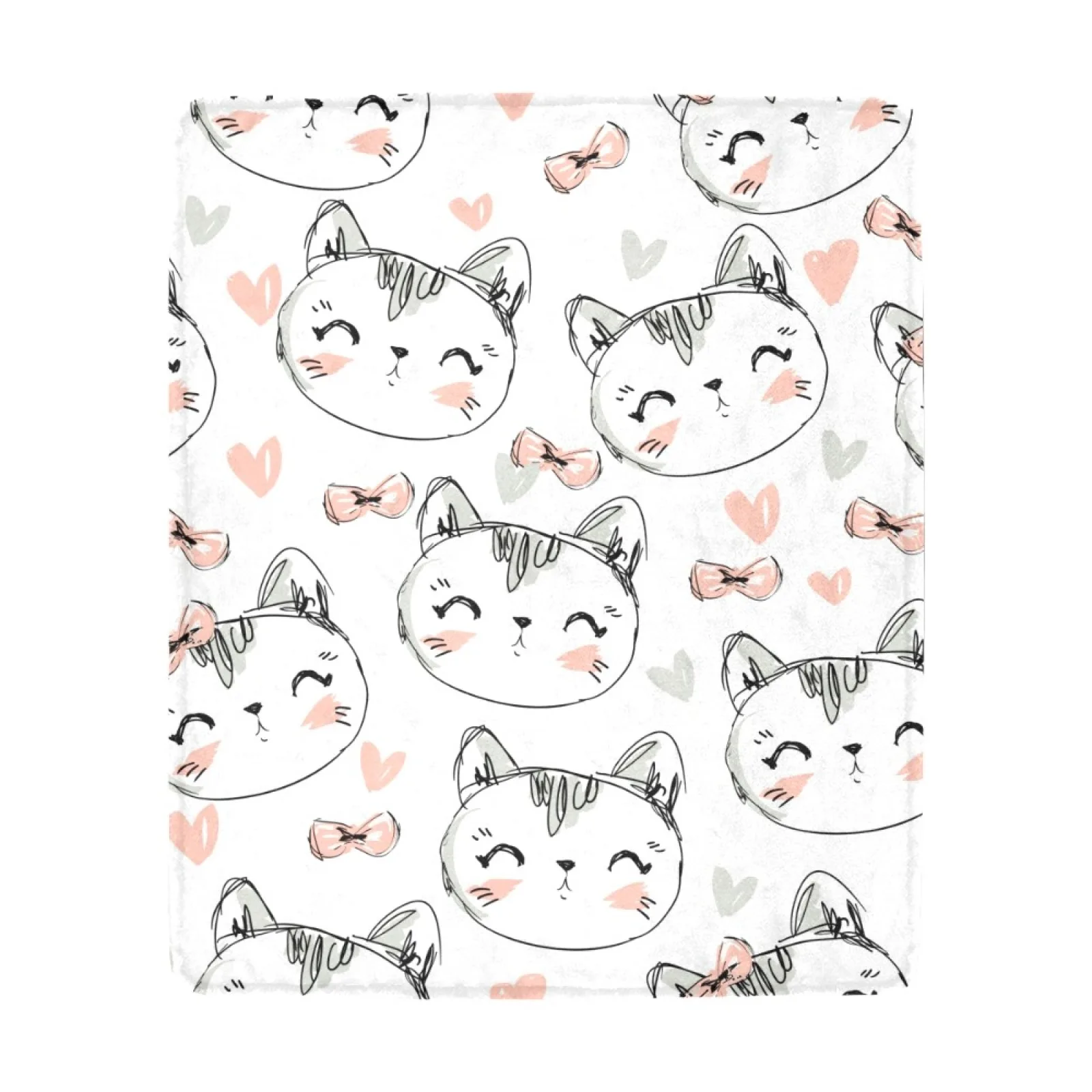 

Cute Cat Throw Blanket Plush Microfiber Cozy Blanket Unique Gift For Kids Women Lovers Fluffy Blanket For Couch Bed Sofa