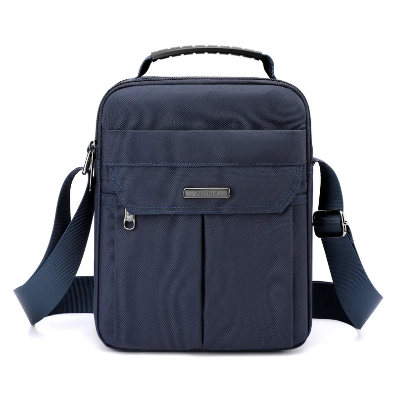 

Men Shoulder Bags Pure Color Waterproof Oxford Cloth Messenger Bag Large Capacity Crossbody Bags for Casual Business