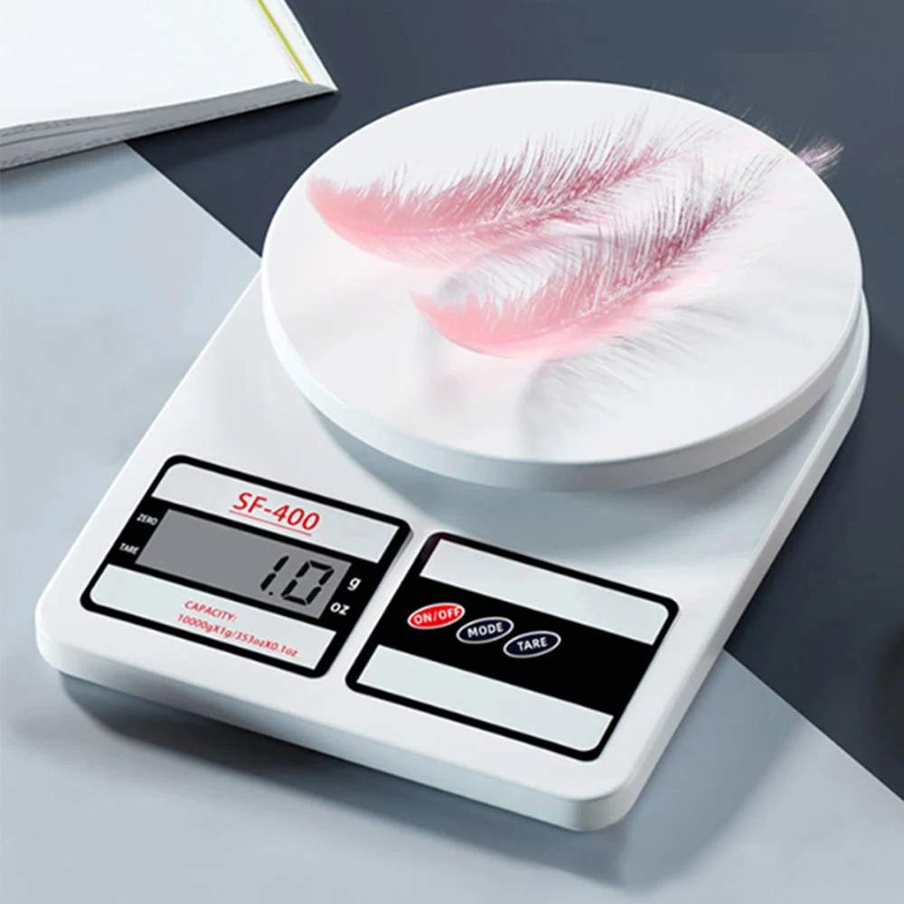 Digital Kitchen Scale Electric Food Scale with oz/g Units for Meal Prep Cooking Baking Replaceable Battery Power