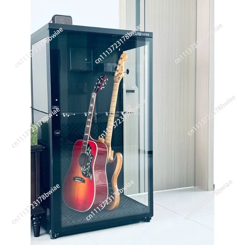 Smart Guitar Humidity Control Cabinet - Automatic Dehumidification & Humidification for Guitar, Bass, Violin
