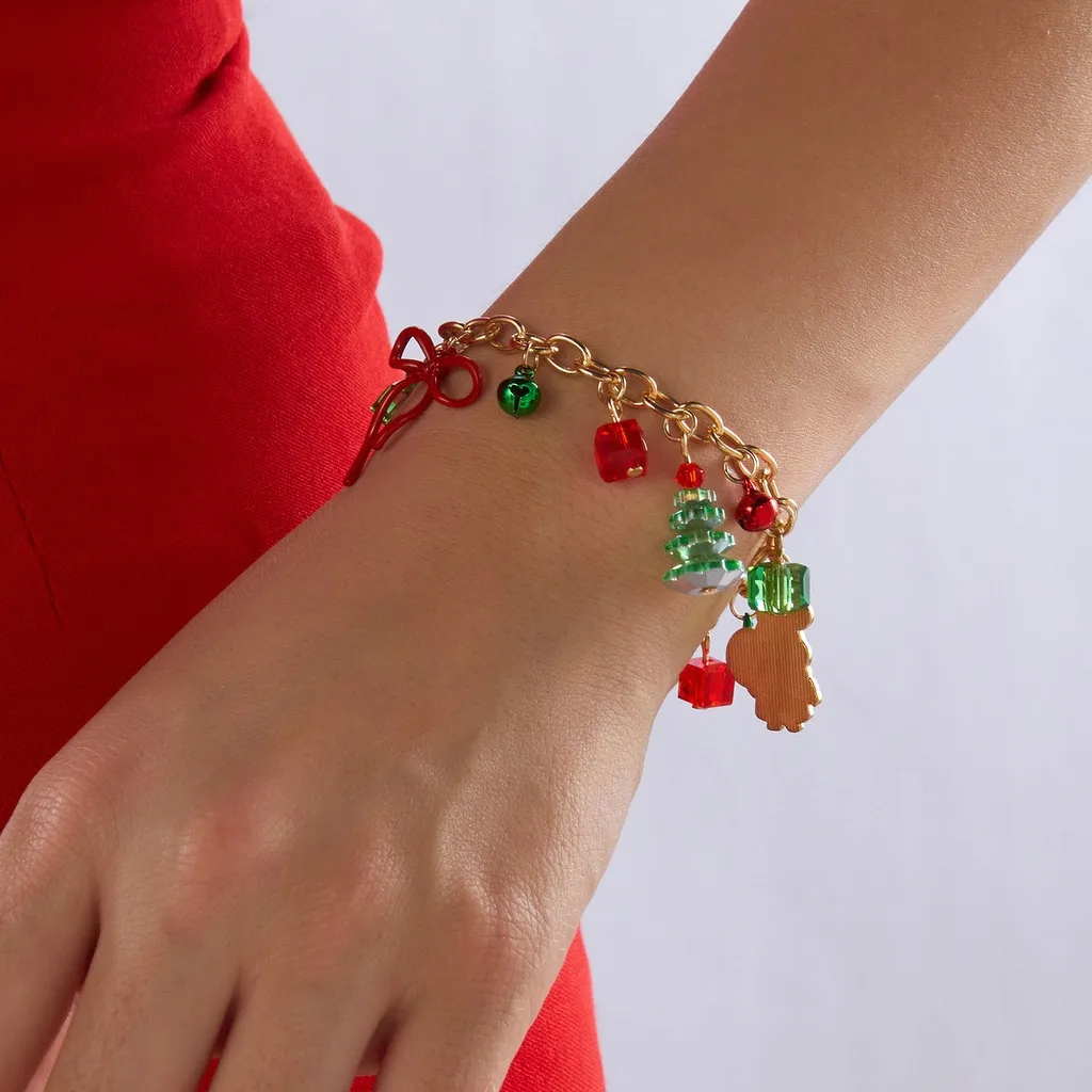 Adjustable Bracelet Handmade Santa Claus Bracelet Christmas Jewelry Holiday Snowflake Bracelet For Personal Wearing Women