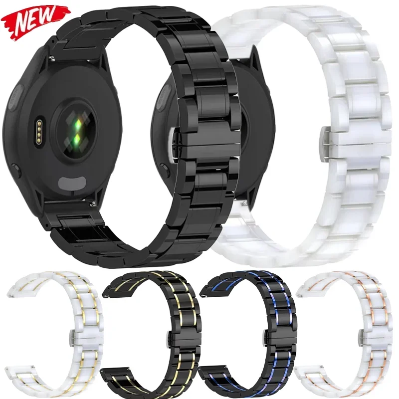 

Ceramic Strap For Garmin Approach S50/Vivoactive 5 Venu 3/2 Move Trend Metal Wristband Garmin Forerunner 965 265 165 55 Bracelet