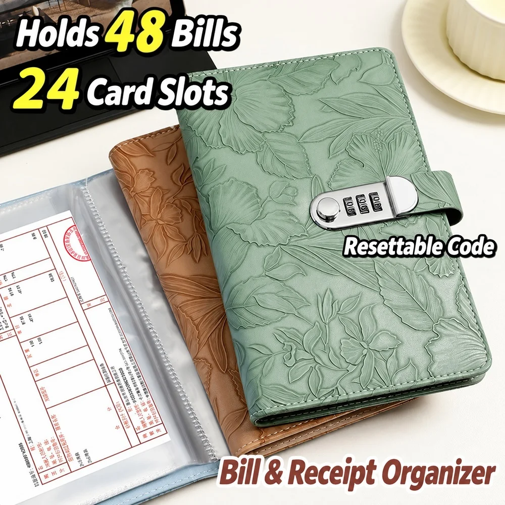 With Password Lock Money Saving Challeng Binder Saving Money Notebook Budget Savings Challenges Binder Cash Storage Case