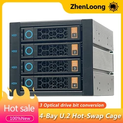 Zhenloong 4 baía u.2 nvme ssd swap quente armazenamento 3.5 