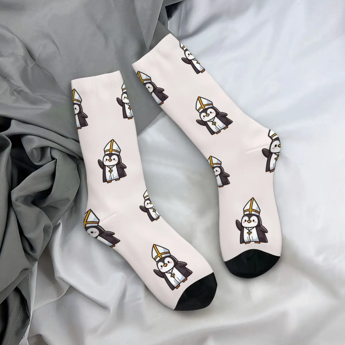 Pope Penguin Unisex Winter Socks Windproof Happy Socks Street Style Crazy Sock