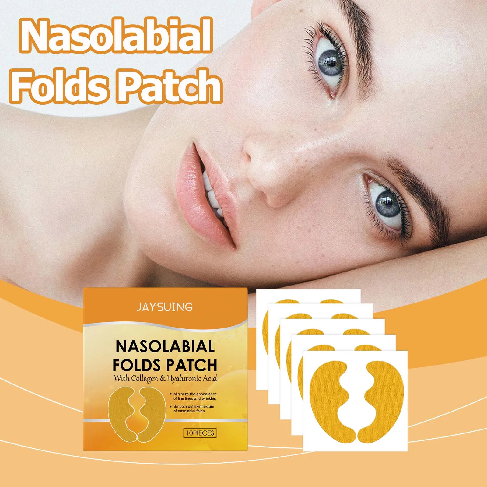 

Nasolabial Folds Patch Contain Collagen Hyaluronic Acid Firming Skin Fade Fine Lines Deep Moisturizing Facial Mask Anti Wrinkle