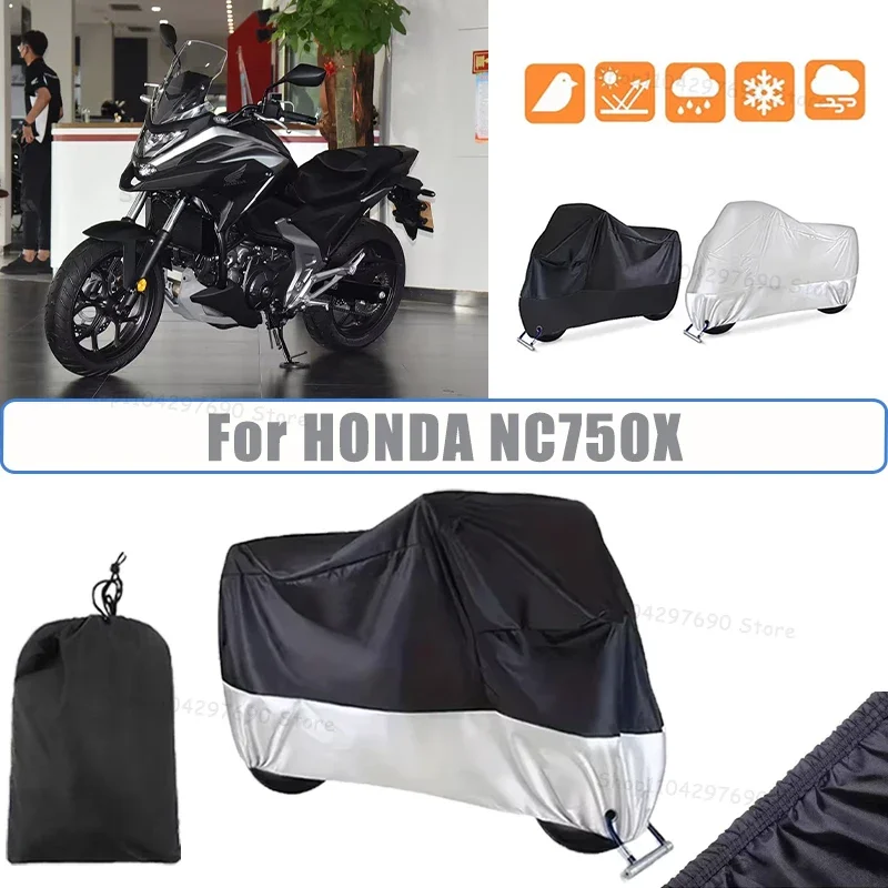 210D Oxford Motorcycle Cover Waterproof All Season UV Protection For HONDA NC750X Anti-Tear Windproof Motorbike Cover