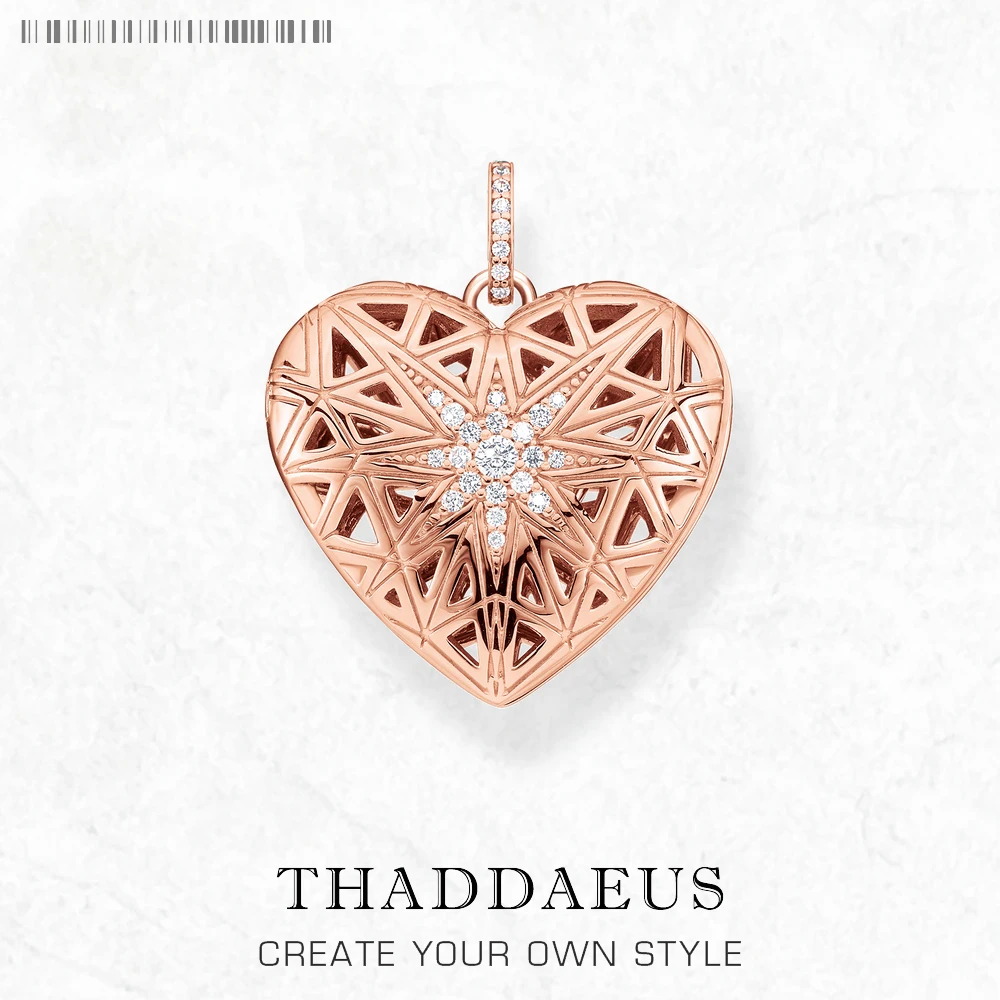 

Pendant Heart Medallion Star Summer Brand Rose Gold Jewelry Romantic 925 Sterling Silver Accessories Locket Love Gift For Women