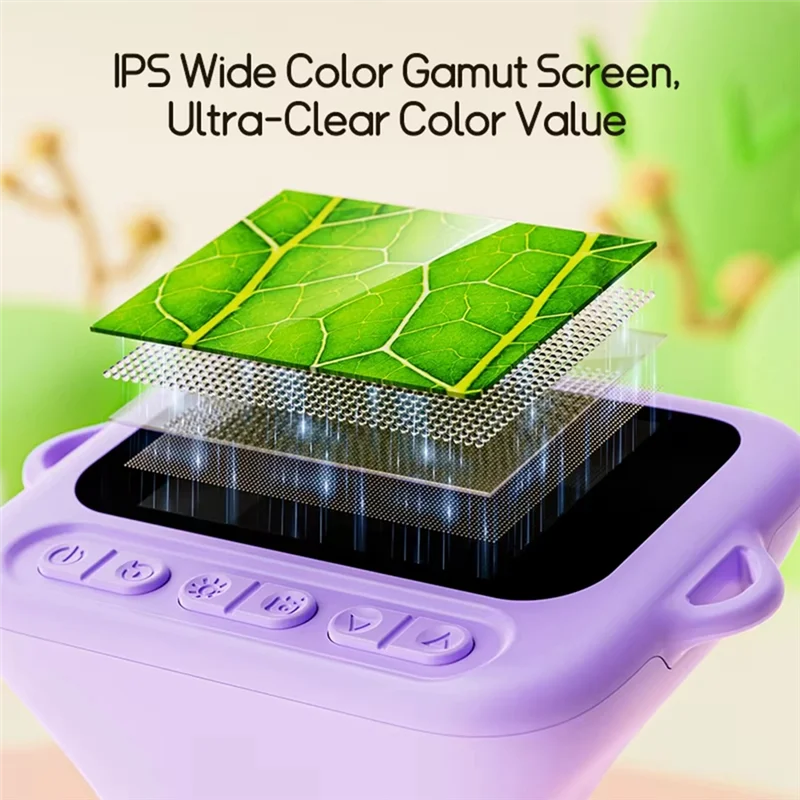 New 1000X Digital Microscope For Kids 2-Inch IPS Screen 2MP Optical Lens With Camera And Video Function For Christmas