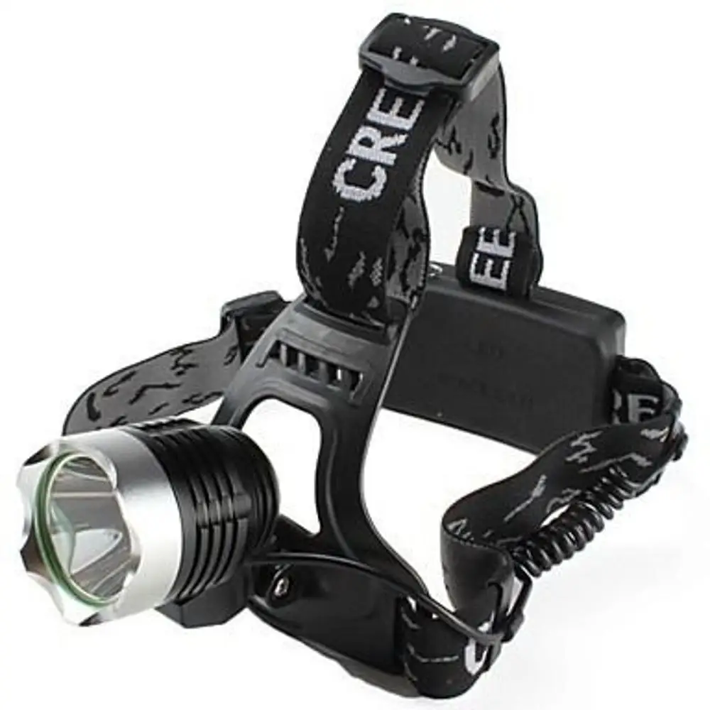 Cree T6 Zoom Bike Led Head Flashlight With 2 Batteries and Vehicle Charger