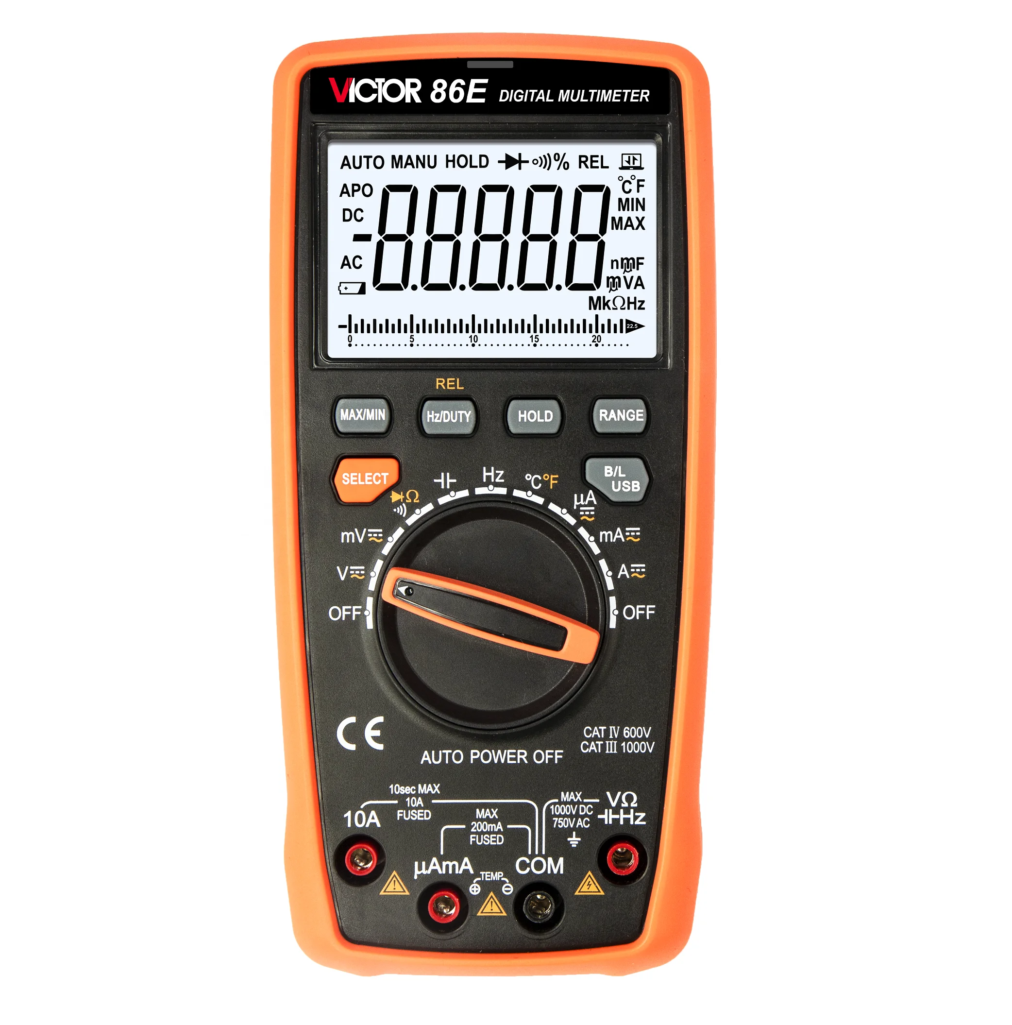 

VICTOR 86E 46 Segment Simulation bar Multimeter with Frequency Function USB Port