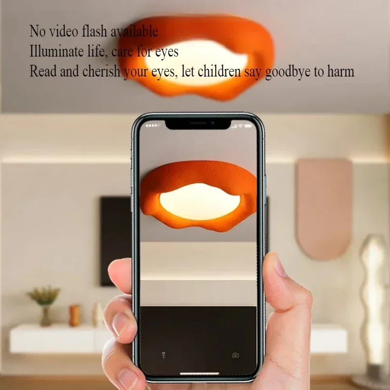 Светодиодный потолочный светильник в скандинавском стиле Wabbi кремового цвета, современный стиль, креативный минималистичный светильник для гостиной, столовой, спальни