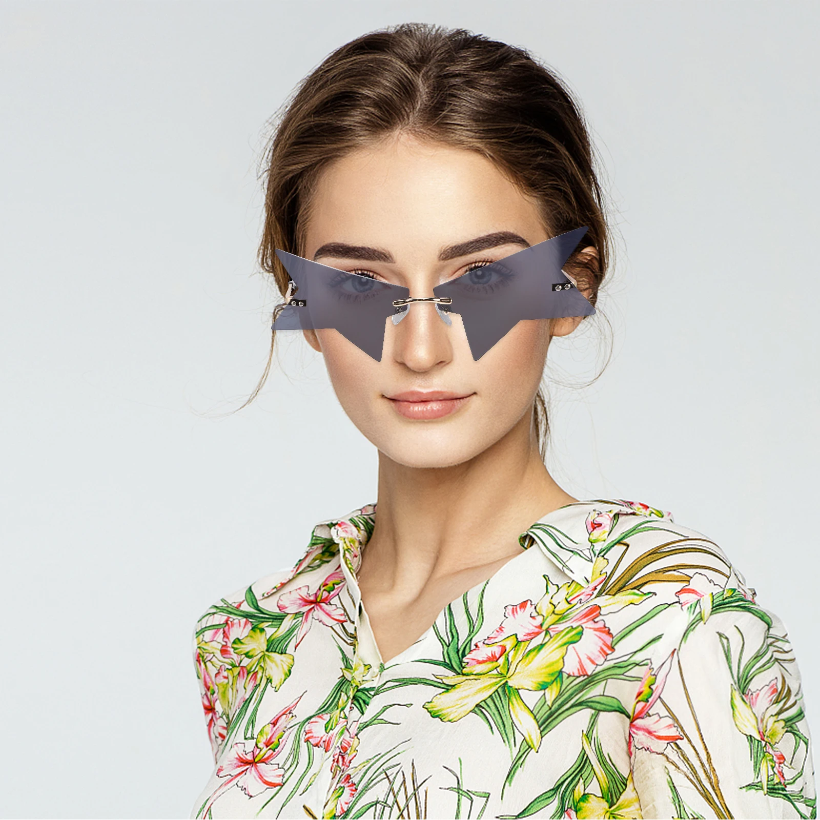 

Rimless Sunglasses Novelty Ac Alloy Frameless Party Photo Props Trendy Accessories Hip Hop Party Sunglasses Eyeglasses