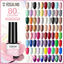 ROSALIND Pure Color Gel Nail Polish Nail Art Manicure Semi Permanent Gel UV Hybrid Varnishes Base Top Coat Enamels Nail Gel New