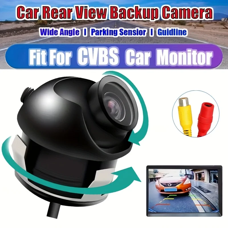 

Wide Angle Rearview Camera with Night Vision, Fit for Cars, SUVs, Trucks, and RVs – Enhanced Parking Safety,