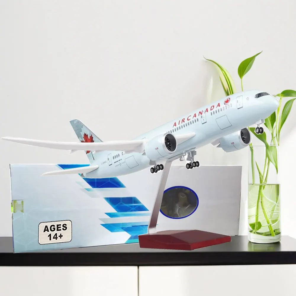 

47CM 1/130 Scale B-787 B787 Dreamliner Aircraft Canada Airlines Model W Light and Wheels Landing gear Diecast resin Plane