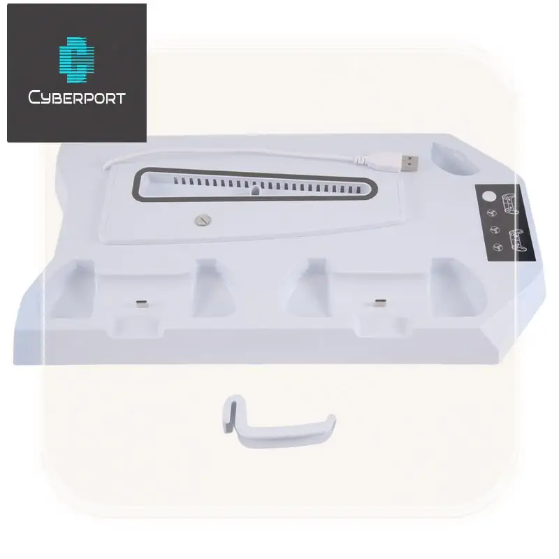 

For PS5 Slim/PS5 Cooling Stand For DE/UHD Fan Dock Ultra Slim Multifunction Controller Direct Charging Stand Durable , White