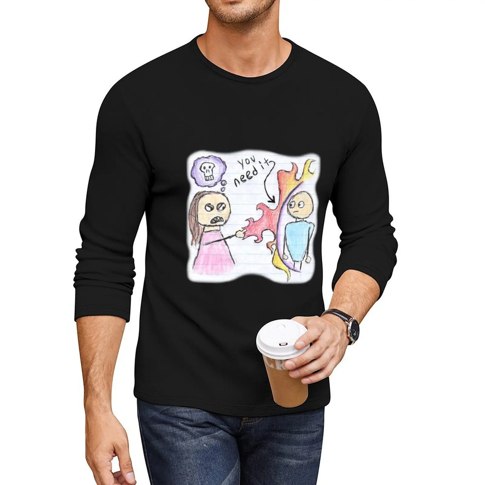 

You Need It Long T-Shirt hippie clothes Blouse Tee shirt t shirt man oversized t shirt men