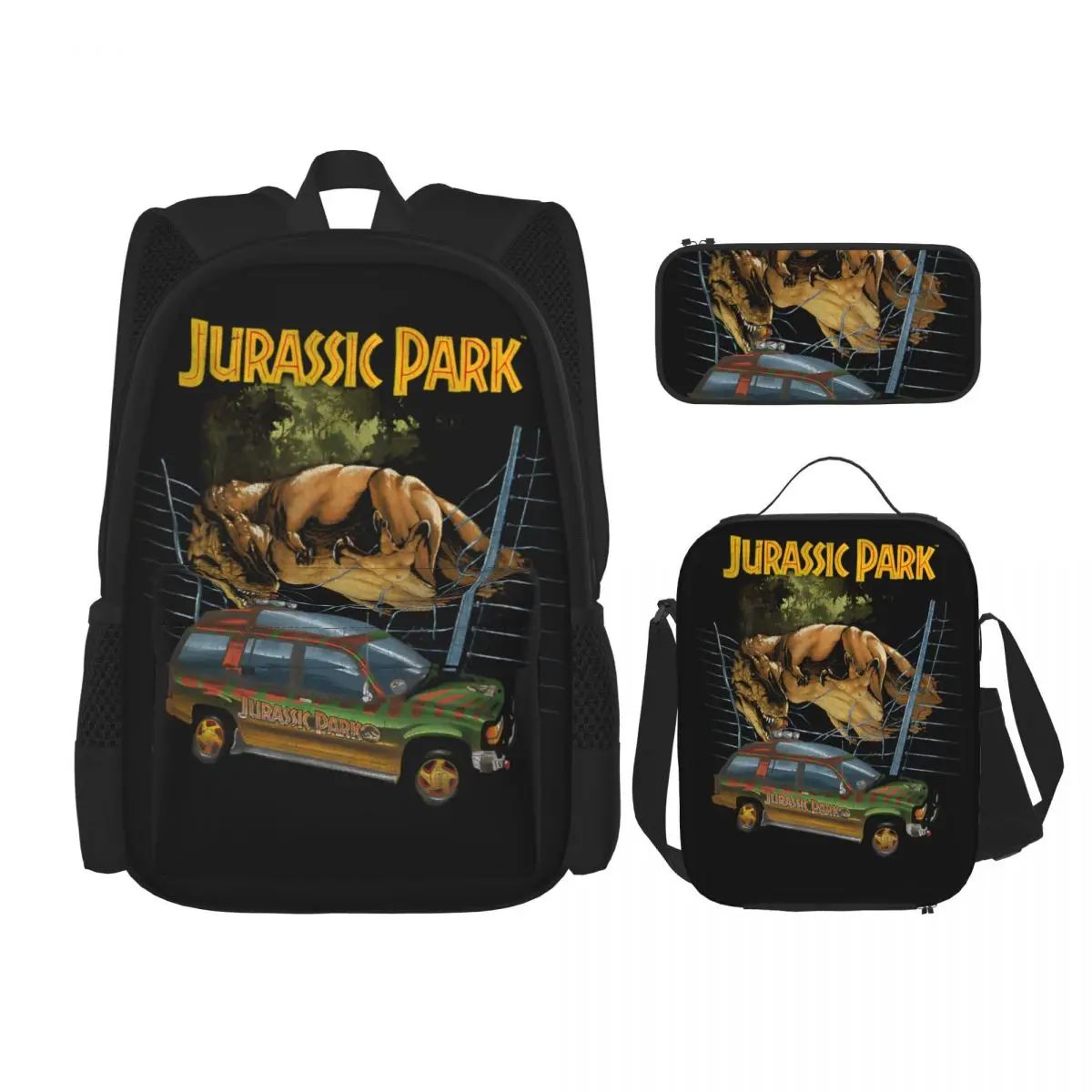 

Jurassic World Rebirth 3pecs/set Backpack for Boys Girls 2025 Dinosaurs Movie High School Shoulder Bag Lunch bag Pencil Case