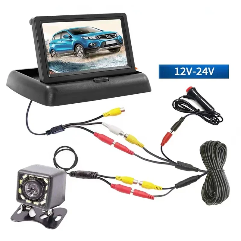 JISUID Car Rear View Camera 12 LED Night Vision Reversing Auto Parking Monitor CCD Waterproof HD Video