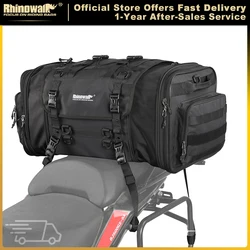 Rhinowalk Motorcycle Bag Waterproof PVC Motorcycle Seat Bag Big Capacity 40-60L Rear Tail Saddle Bag Outdoor Travel Luggage 2023