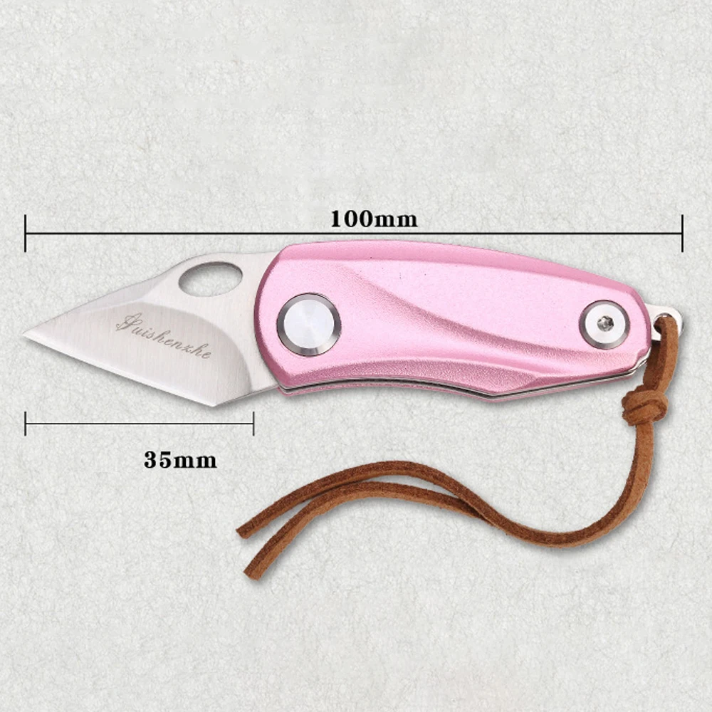 High Hardness D2 Steel Folding Knife Aluminium Alloy Handle Portable Pocket Knife Express Delivery Outdoor Self-defense Pocket