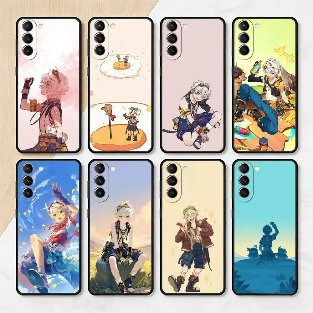 

B-Bennett Genshin Impact Phone Case For Samsung S25,24,23,22,30,21,10,9,Ultra,Plus,Lite,FE,4,5 G Soft Black Case