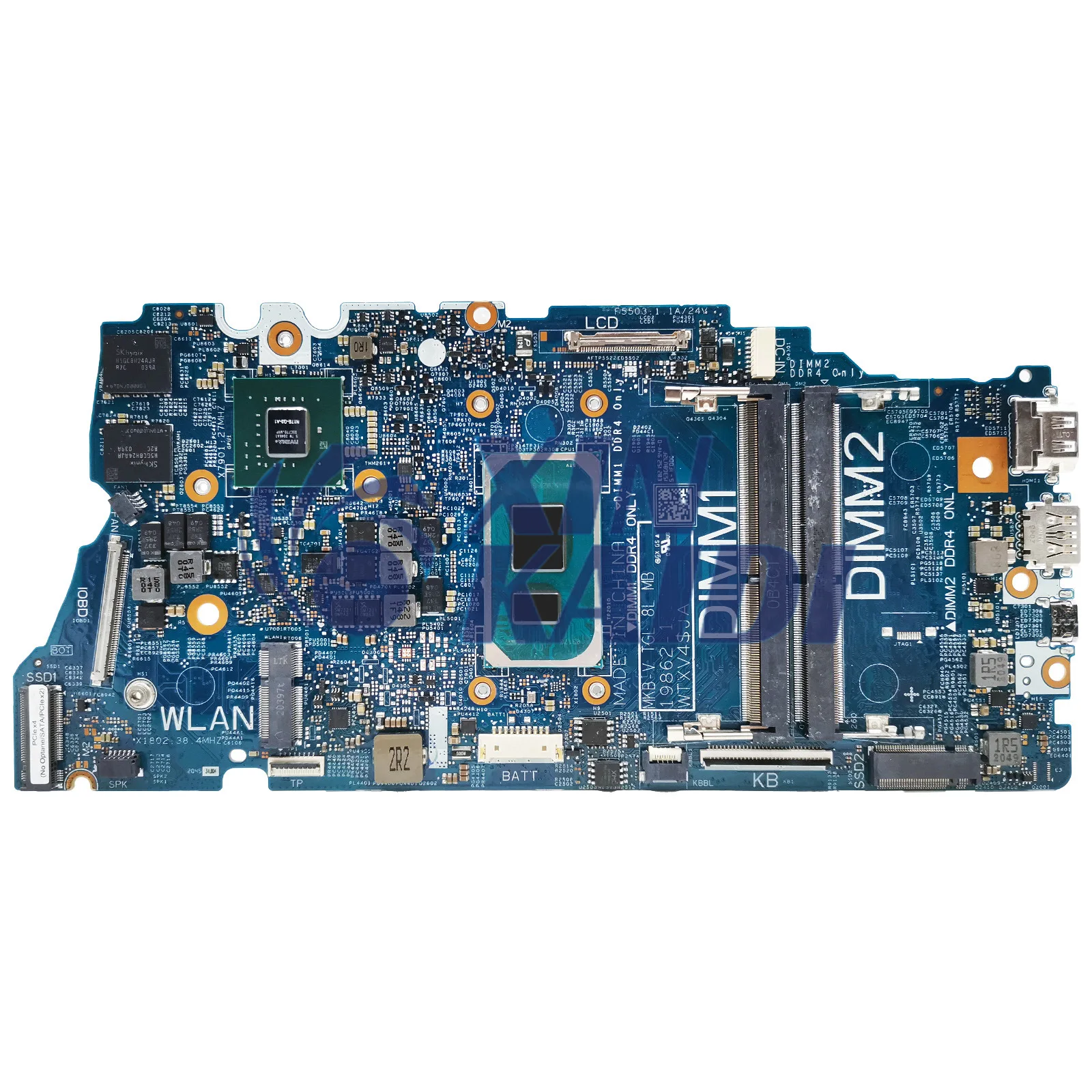 Placa-mãe portátil para Dell, Notebook Mainboard, Dell Vostro 5402, 5502, 19862-1, 0G0XMN, 04D2JV, 010GRP, 0H2F8K, i3, i5, i7, 11ª geração