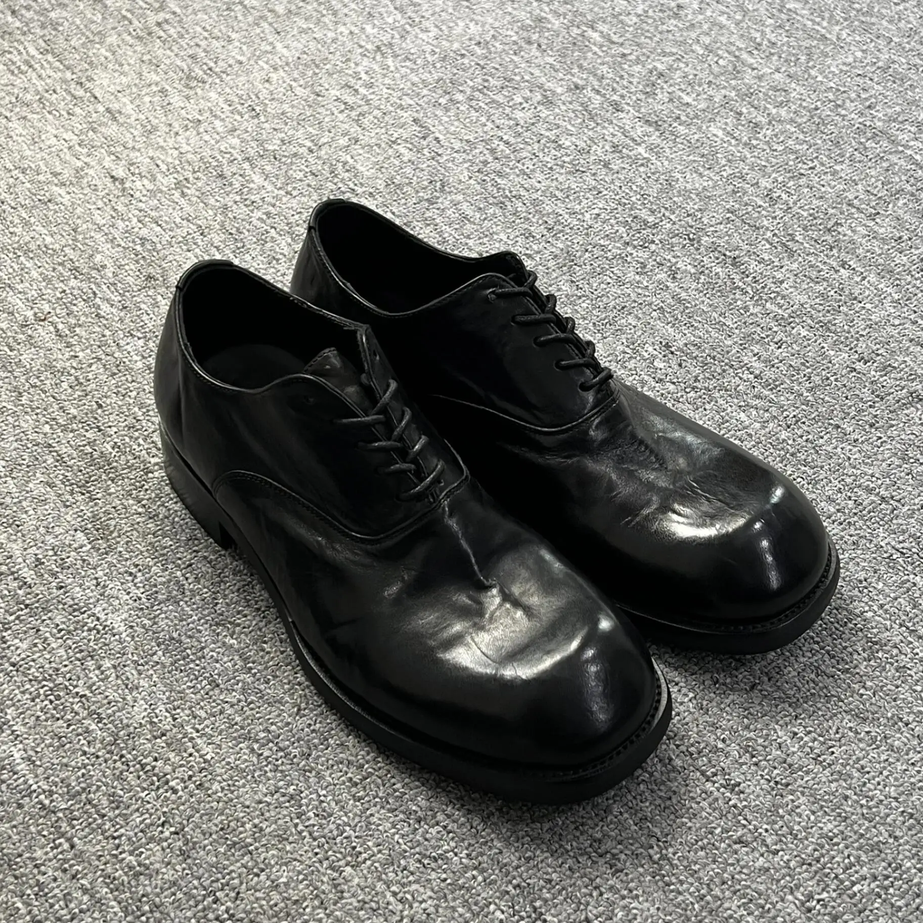 

Casual Leather Shoes for Men with Thick Heel Commuter Stylish Increase Height Shoes British Style Versatile Business Shoes