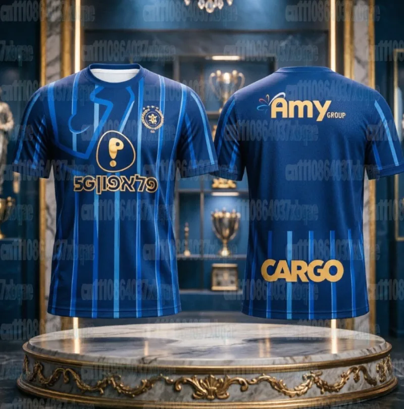 Modern Trend Football Fans Maccabi Tel Aviv 26-27 Jersey Athleisure T-Shirt Summer Breathable Soft Comfy Stylish FamilyMatching