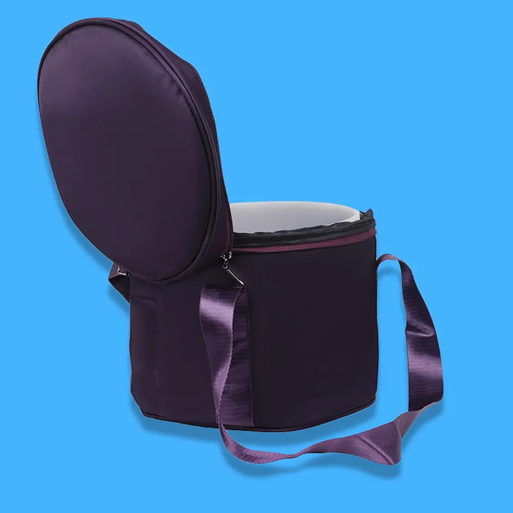 Professional Singing Bowl Storage Bag Compact Polyester Cotton Material Thickened Liner Travel Carrying Case Zipper Closure