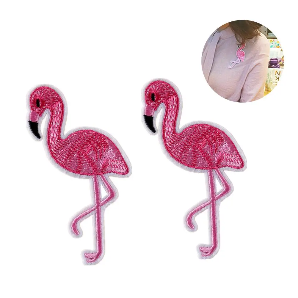 

2Pcs for Clothing Flamingo Flamingo Applique Patch Iron On Patch Bags Decoration Iron on Appliques Unique