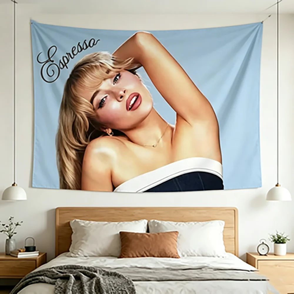 Sabrina Carpenter Cool Singer Soft Tapestry Wall Hanging Decor for Bedroom Home Room Daily Living - Dormitory Wall Art