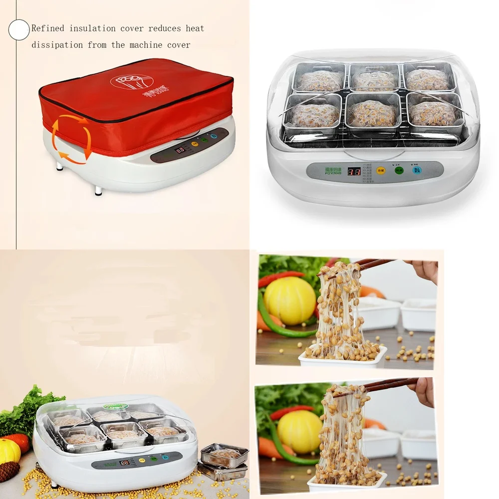 Fully Automatic Electric Home Natto Machine for Yogurt Fermentation Kimchi Rice Wine Soybean Fermentation Appliance Food