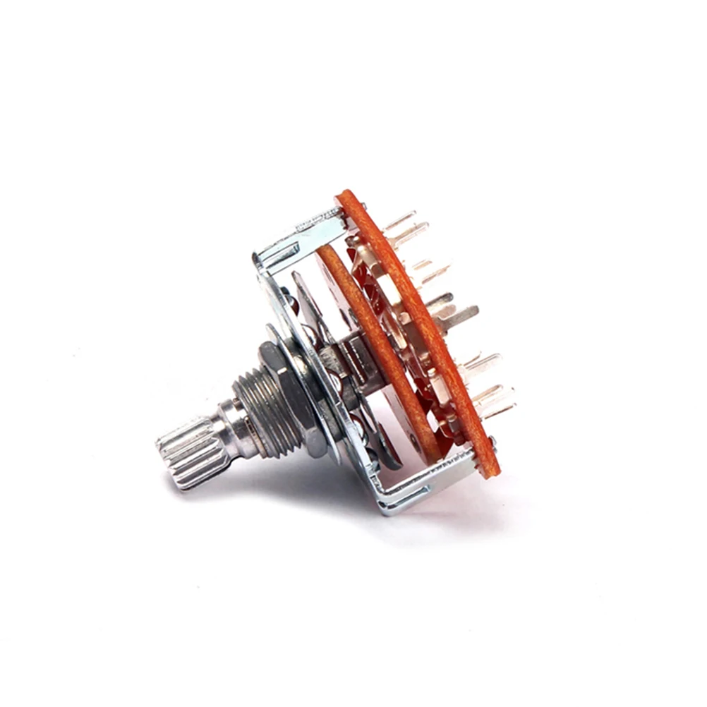 

Rotary Switch 3 Pole 4 Position Plastic Metal Structure Easily Turned Selector Knob Guitar Amp Channel Band Radio Industrial