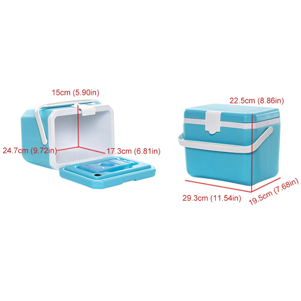 6L معزول مبرد محمول سعة كبيرة سيارة التخييم الثلاجة مقاومة للاهتراء ثلاجة فريزر صغيرة للخياط الخلفي في الهواء الطلق