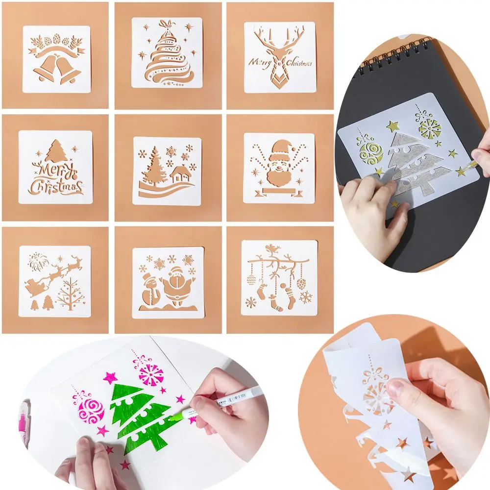 

Hot DIY Craft Album Decorative Embossing Merry Christmas Scrapbooking Layering Stencils PaintingTemplate