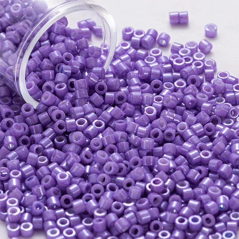 2000pcs/Tube 1.6mm Japanese Opaque Color Glass Beads 11/0 Uniform Loose Spacer Seed Beads for Needlework Jewelry Making Sewing