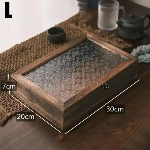 Retro Wooden Storage Box Plain Wood With Lid Multifunction Hinged Boxes Gift Packing Jewelry Case Box Home Sundries Storage Box/ - Image 4