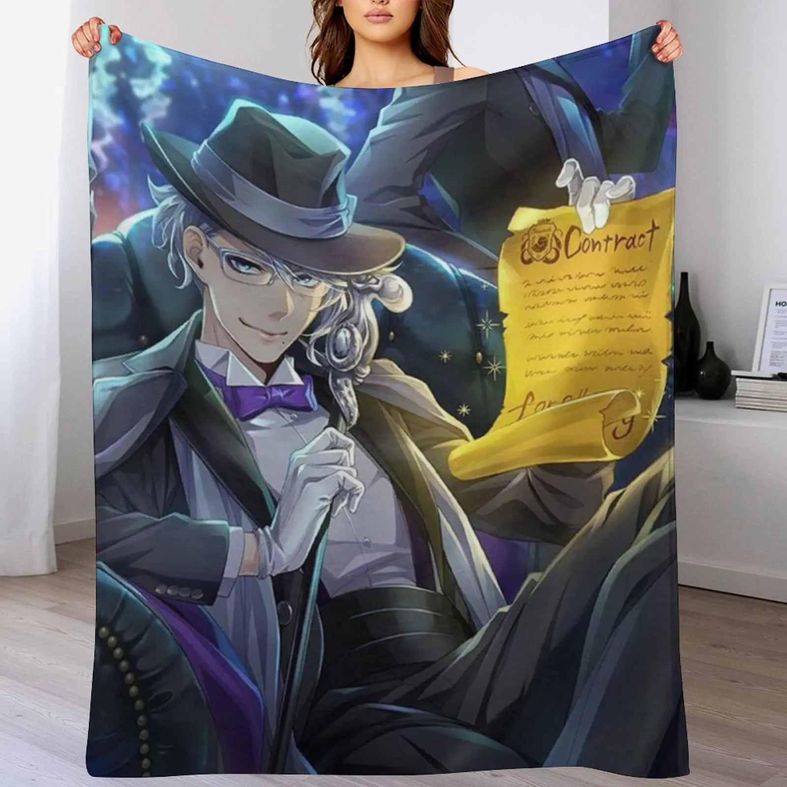 

AzulAshengrotto is a TwistedWonderland Anime Character Throw Blanket Travel Luxury St Blankets