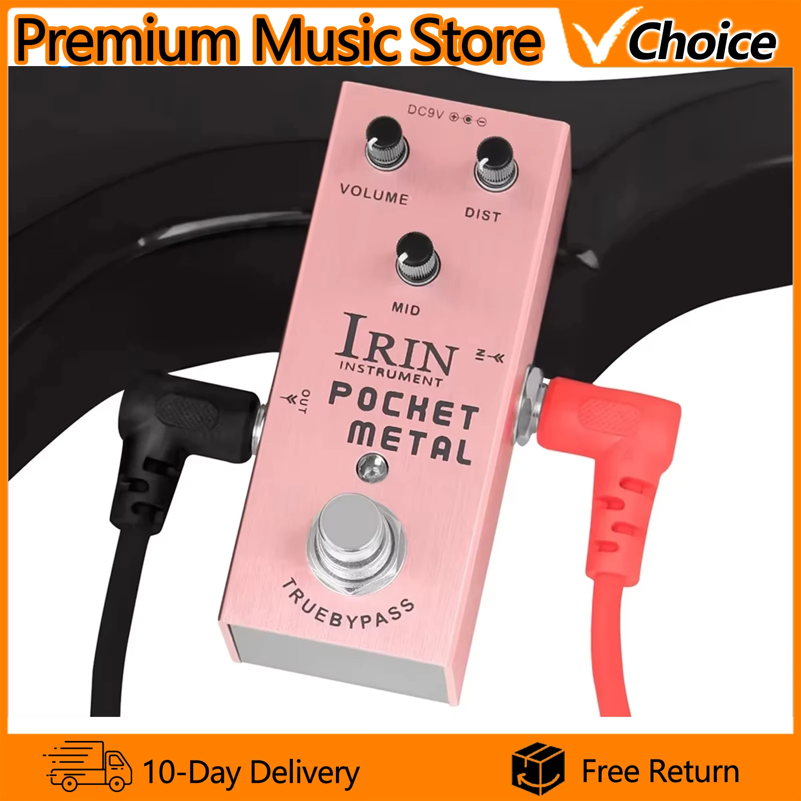 IRIN AN-04 Guitar Effect Pedal POCKET METAL Distortion Pedal Drive Mid Tone True Bypass Electric Violao Guitar Bass Accessory